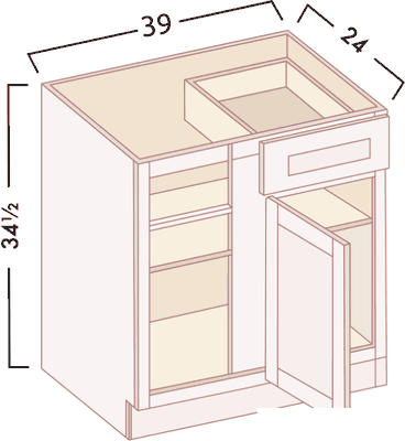 Blind Bases diagram with dimensions