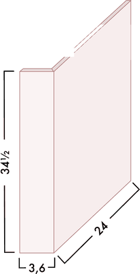Dishwasher Return Panel diagram with dimensions