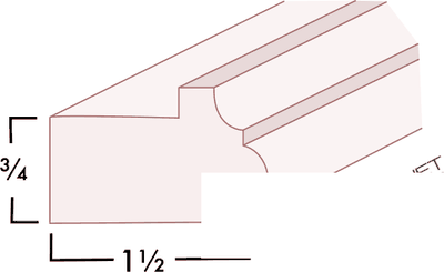 Light Rail Molding diagram with dimensions