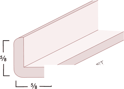 Outside Corner Molding diagram with dimensions