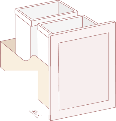 Trash Can Pull-Out (Cabinet Not Included) diagram with dimensions