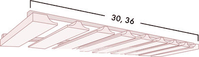 Stemware Rack diagram with dimensions