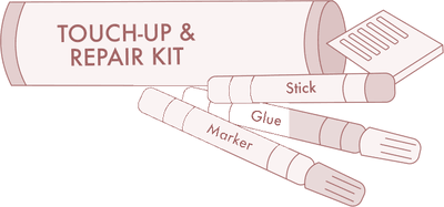 Touch-Up Kit diagram with dimensions