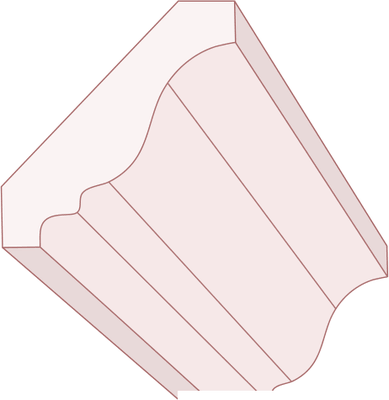 Crown Moldings diagram with dimensions