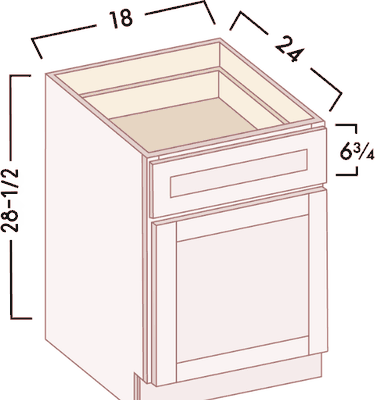 File Drawer Bases diagram with dimensions