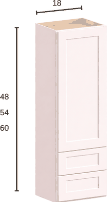 Wall Cabinets With Drawers diagram with dimensions