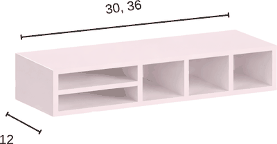 Wall Organizers diagram with dimensions