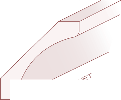 Cove Moldings diagram with dimensions