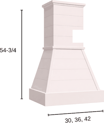 Farmhouse Hoods diagram with dimensions