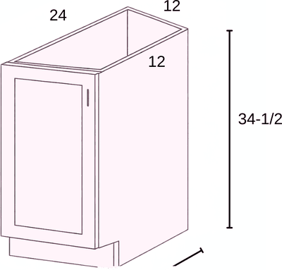 Base Transitional End diagram with dimensions