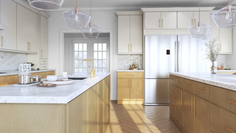 Echo Pitch Black kitchen cabinets installed