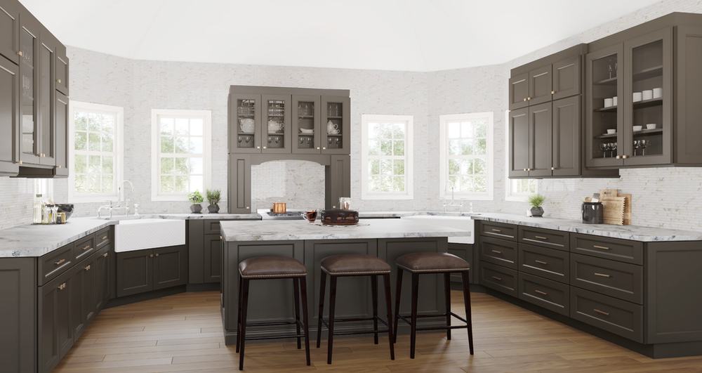 Fusion Stone kitchen cabinets installed