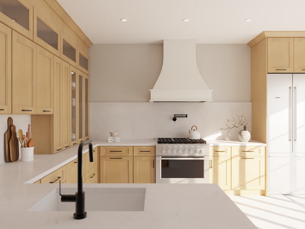 Fusion Timber kitchen cabinets installed