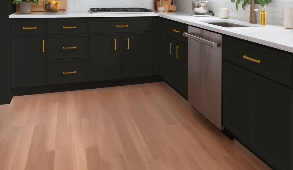 Newtone Black kitchen cabinets installed